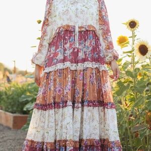 Floral Patchwork Maxi Dress